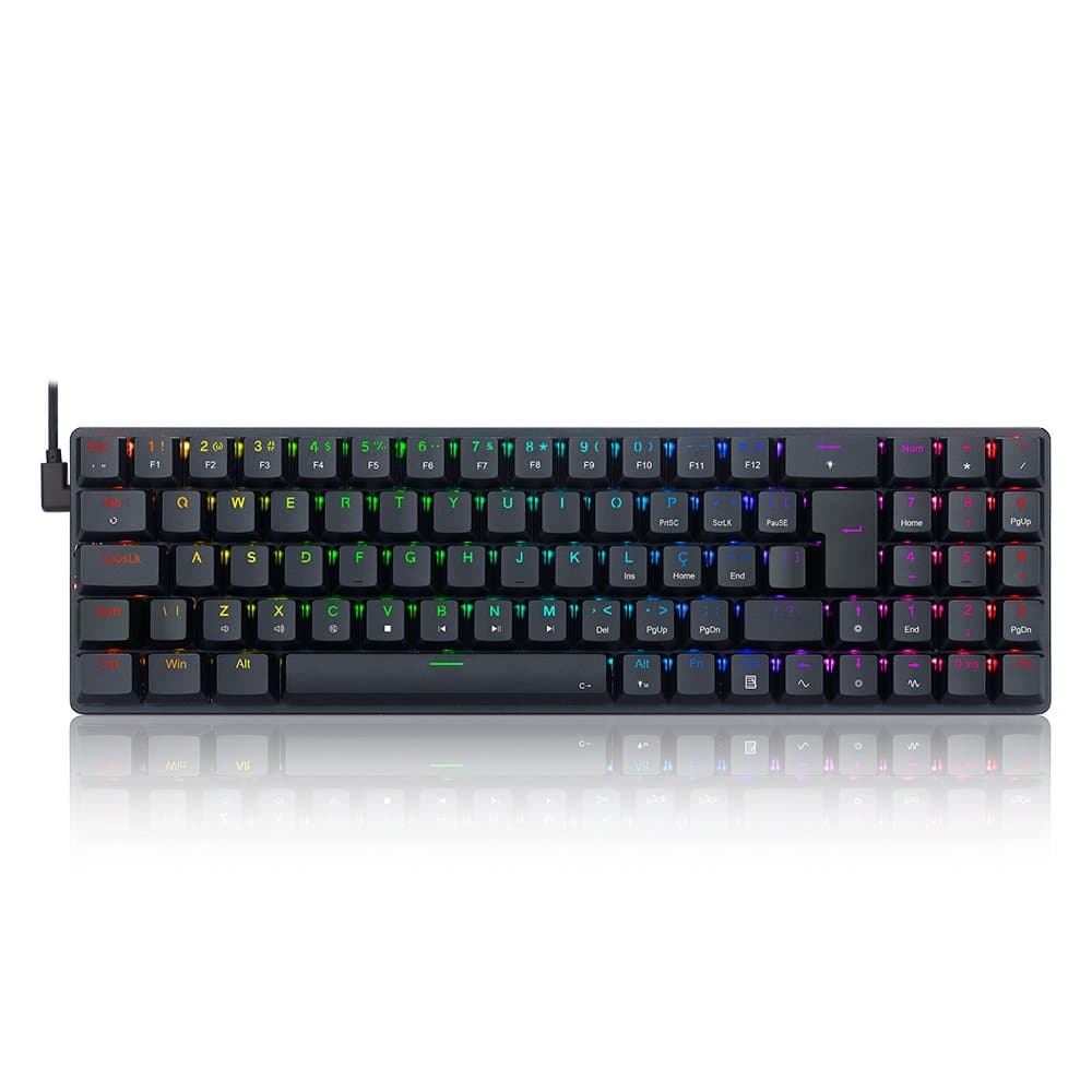 TECLADO GAMER MECANICO REDRAGON ASHE RGB SW.BLUE